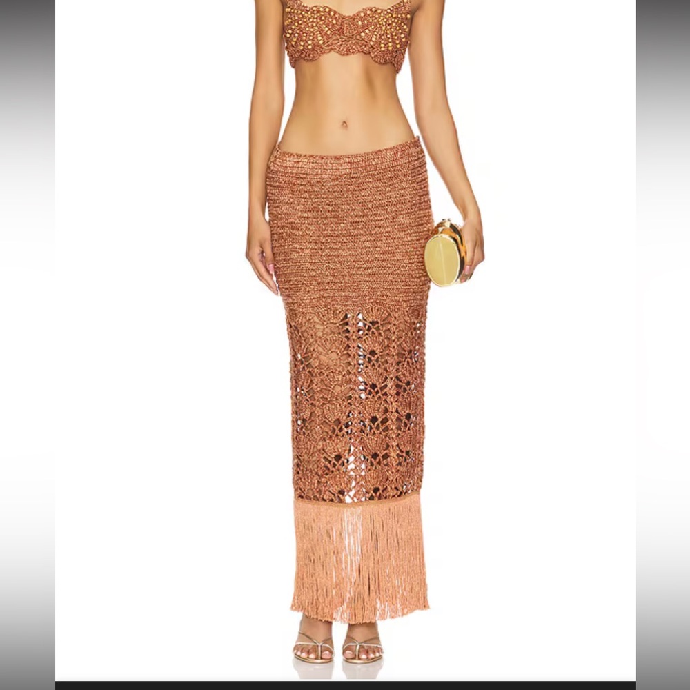Retrofete Crochet Maxi Skirt